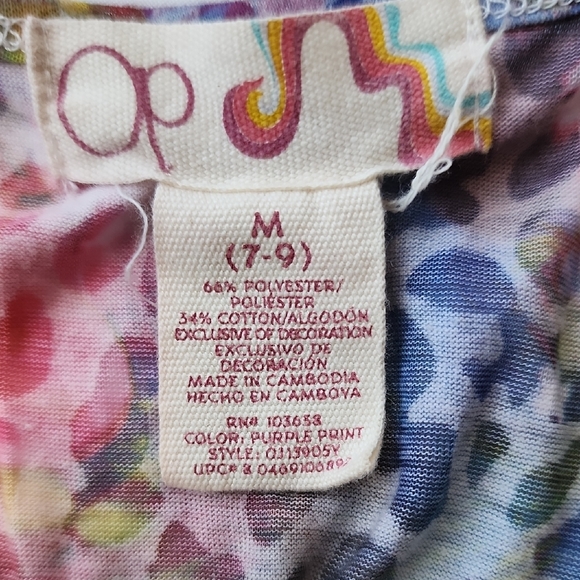 OP Colorful Burnout Floral Racerback Women's Tank Top - Picture 7 of 7